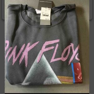 Women’s Pink Floyd Graphic Sweatshirt. Gray/Pink. Large